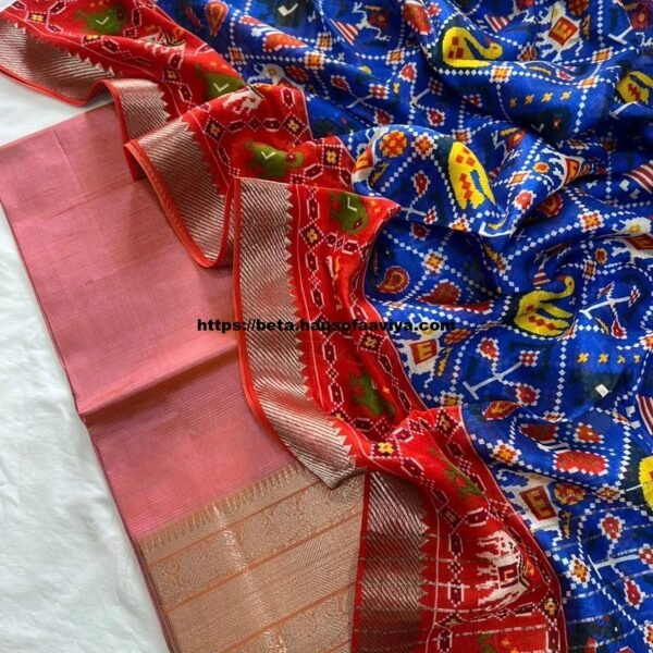Mangalagiri Handloom Pattu Cotton Dress Set with Digital Print Dupatta