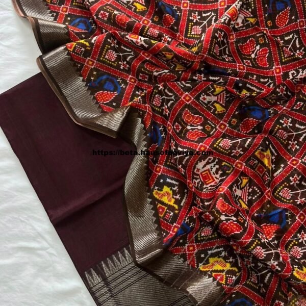 Mangalagiri Handloom Pattu Cotton Dress Set with Digital Print Dupatta