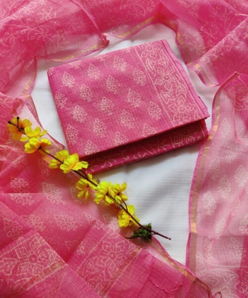 Kota Doriya Hand Block Printed Cotton Suits