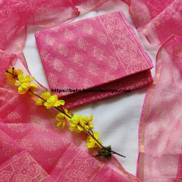 Kota Doriya Hand Block Printed Cotton Suits