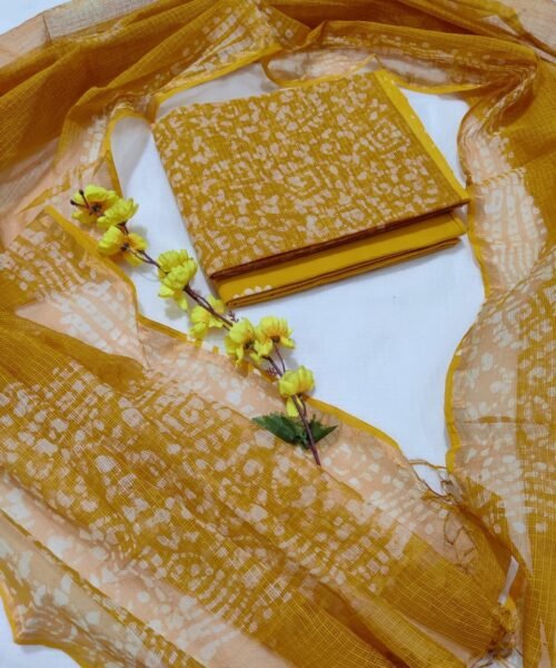 Kota Doriya Hand Block Printed Cotton Suits