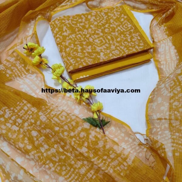 Kota Doriya Hand Block Printed Cotton Suits