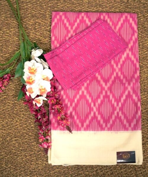 Ikkat Pochampally Mercerized Cotton Saree