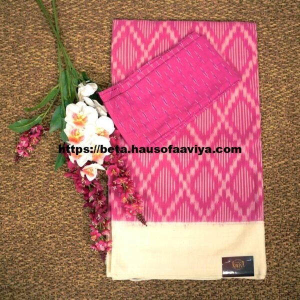 Ikkat Pochampally Mercerized Cotton Saree