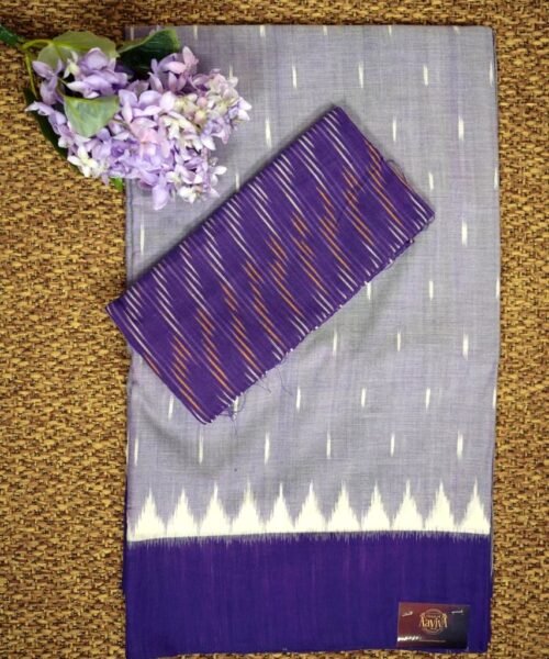 Ikkat Pochampally Mercerized Cotton Saree