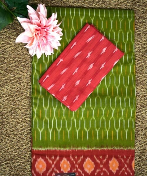 Ikkat Pochampally Mercerized Cotton Saree