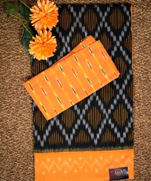 Ikkat Pochampally Mercerized Cotton Saree