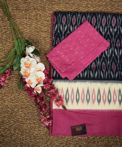 Ikkat Pochampally Mercerized Cotton Saree