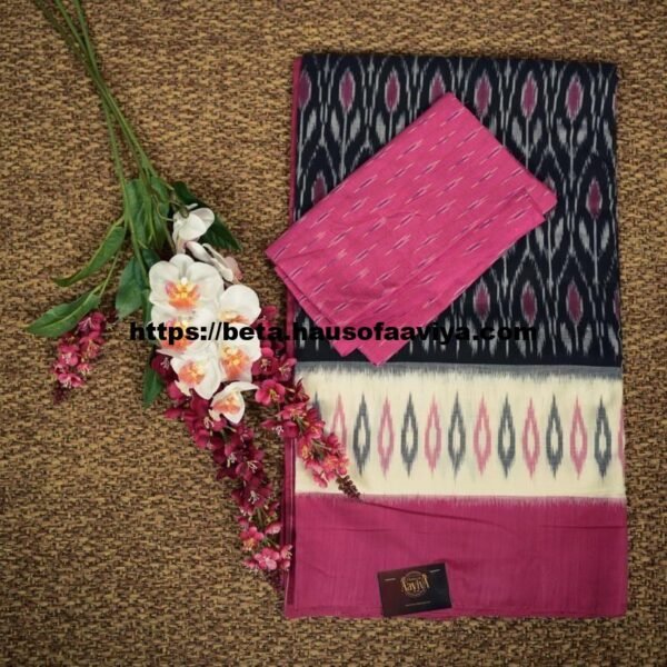 Ikkat Pochampally Mercerized Cotton Saree